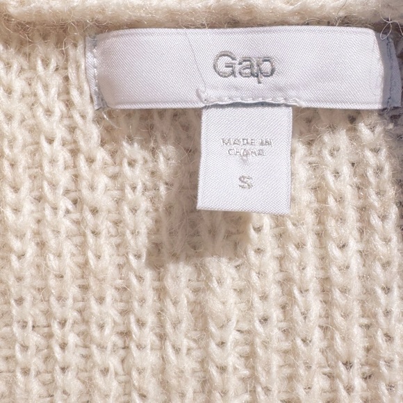 Gap Creamy Pale Pink Tweed Shawl Collar Cardigan, Size Small - Picture 13 of 13